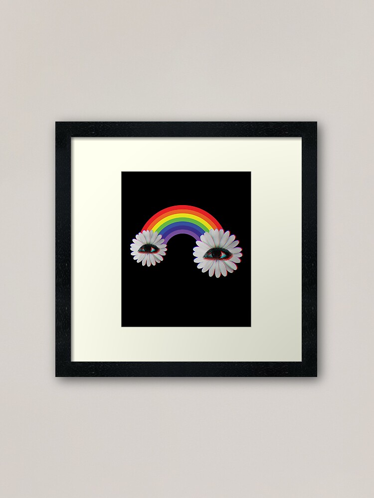 Dreamcore Weirdcore Aesthetics Rainbow Flower Eyes Sticker for Sale by  ghost888