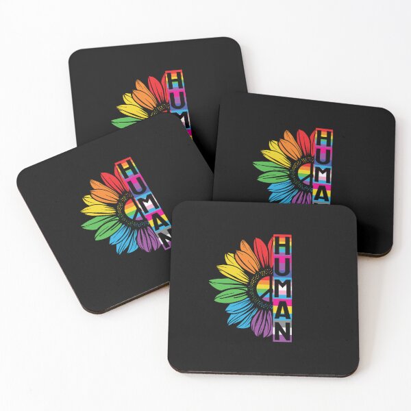 Item preview, HUMAN Sunflower LGBT Flag Gay Pride Month LGBTQ designed and sold by wrinkledhippie.