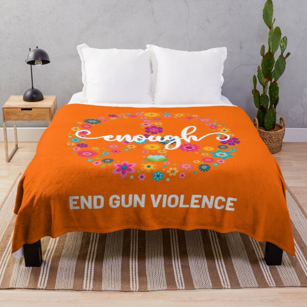 Item preview, Wear Orange Peace sign Enough End Gun Violence designed and sold by Tatus Brinal.