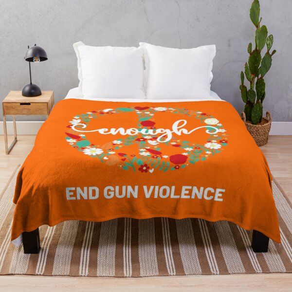 Item preview, Wear Orange Peace sign Enough End Gun Violence designed and sold by Tatus Brinal.