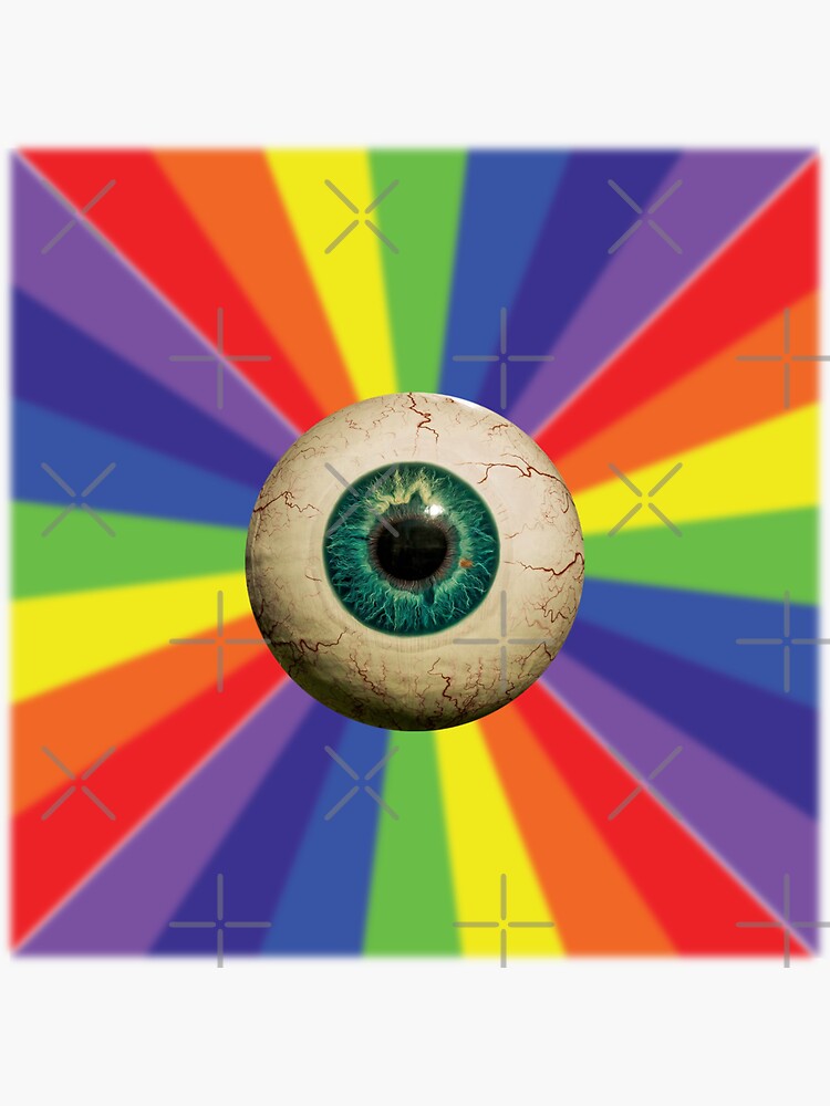 Dreamcore Weirdcore Aesthetics Rainbow Eyeball Sticker For Sale By