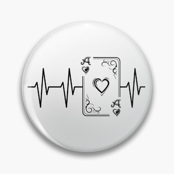 Item preview, heartbeat symbol playing card pulse gift designed and sold by AndreMi.