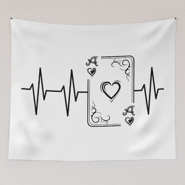 Item preview, heartbeat symbol playing card pulse gift designed and sold by AndreMi.