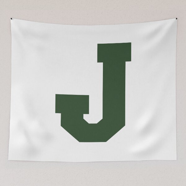 Item preview, Alphabet, Green J, Sports letter J designed and sold by TheCultStuff.