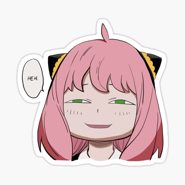 Pegatina « Anya SPY X FAMILY Smug Face» de Marvs29 Redbubble