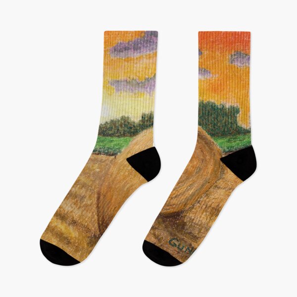 Item preview, Sunset Over the Hayfield designed and sold by KMGunn.