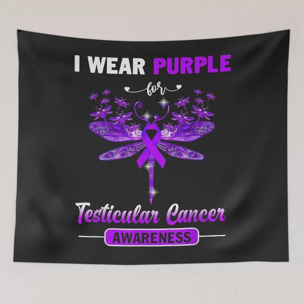Item preview, I Wear Purple Testicular Cancer Awareness Dragonfly designed and sold by Corelli87.
