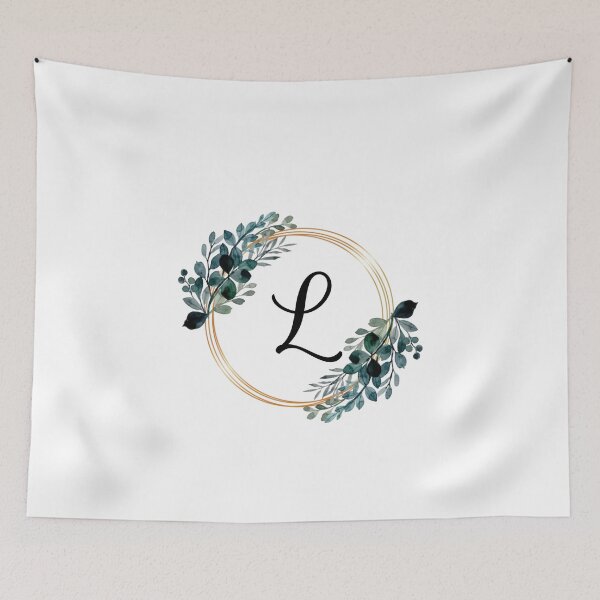 Item preview, Monogram Letter L | Laurels with Gold Borders designed and sold by JustSeasons.