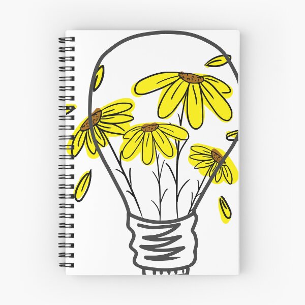 Item preview, Light Bulb with Yellow Flowers designed and sold by Unaiza Khalid.