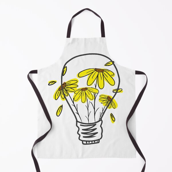 Item preview, Light Bulb with Yellow Flowers designed and sold by Unaiza Khalid.