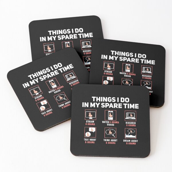 Aperçu de l'œuvre Things I Do In My Spare Time K-Drama Funny K-Pop Coréen créée et vendue par StrongShirts.