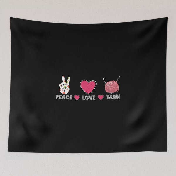 Item preview, Peace Love Crochet Funny Crocheting Yarn designed and sold by StrongShirts.