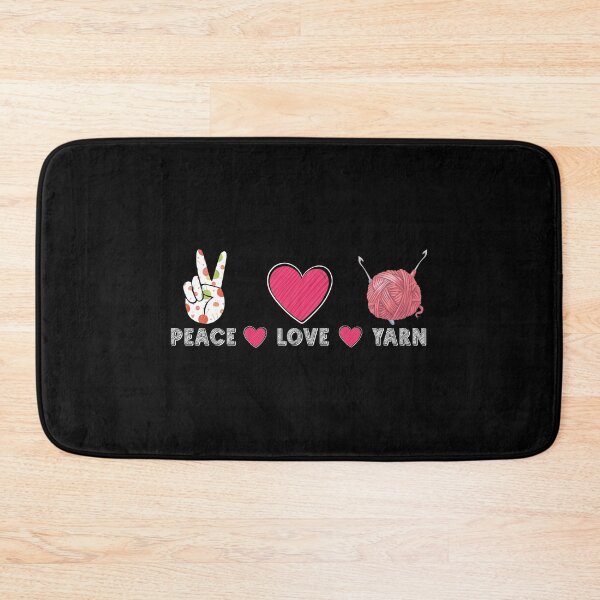Item preview, Peace Love Crochet Funny Crocheting Yarn designed and sold by StrongShirts.