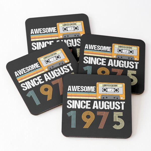 Item preview, Awesome Since August 1975 | Made In 1975 | August Birthday Quotes designed and sold by AMINE  ★★★★★.