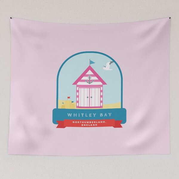 Item preview, Pink Whitley Bay Beach Hut designed and sold by StudioShine.