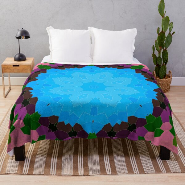 Item preview, Mandala Mosaic Flower Digital Art Cool Blue designed and sold by AraljanFusion.