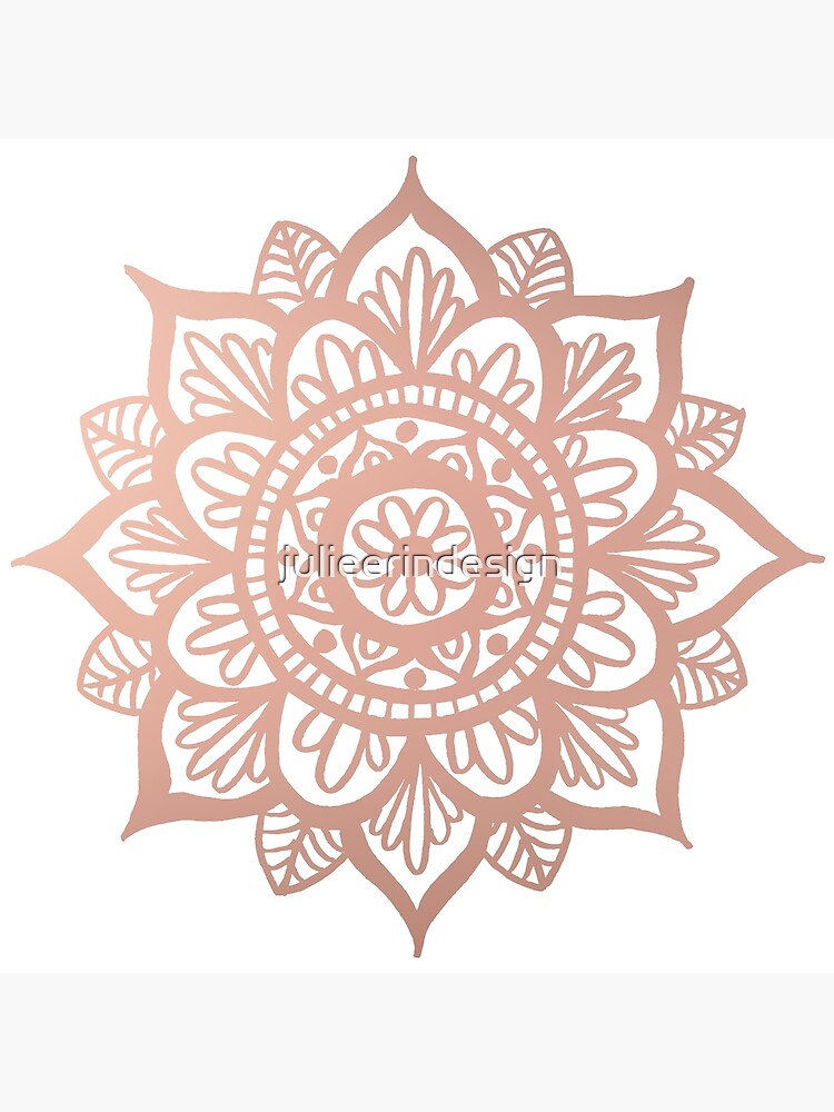 Nuevo Mandala de oro rosa de julieerindesign