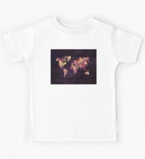 world map 86 red yellow Kids Tee