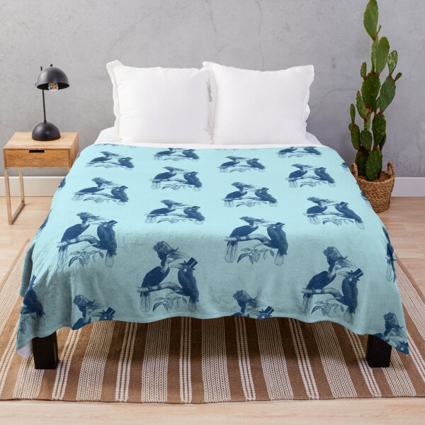 Item preview, Cute Hornbill Couple (all blue version) designed and sold by Madame Memento.