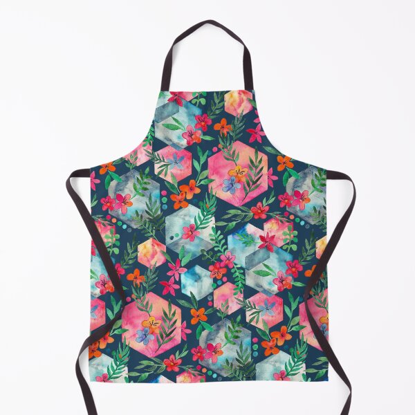 Item preview, Whimsical Hexagon Garden on Blue designed and sold by micklyn.
