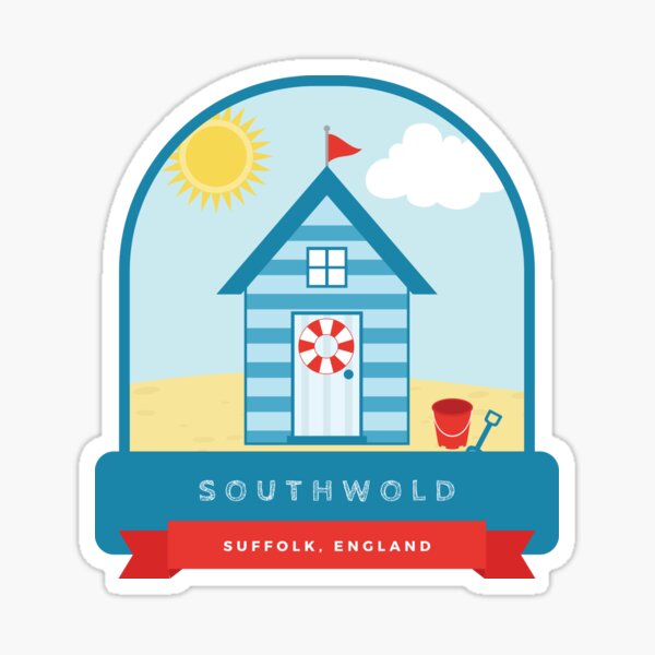 Item preview, Blue Southwold Beach Hut designed and sold by StudioShine.