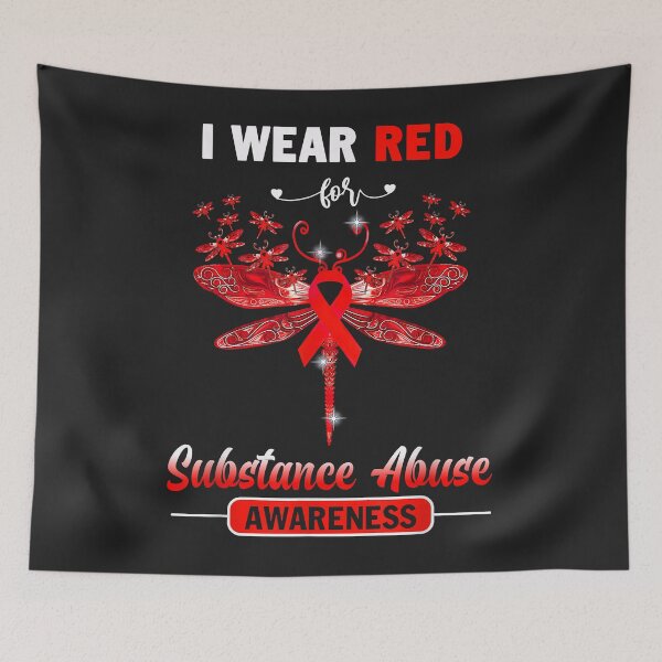 Item preview, I Wear Red Substance Abuse Awareness Dragonfly designed and sold by Corelli87.