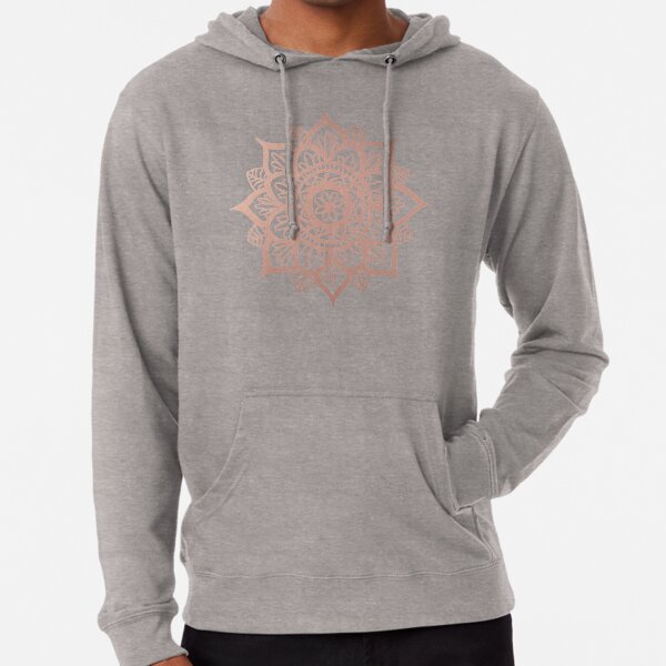 New Rose Gold Mandala Lightweight Hoodie
