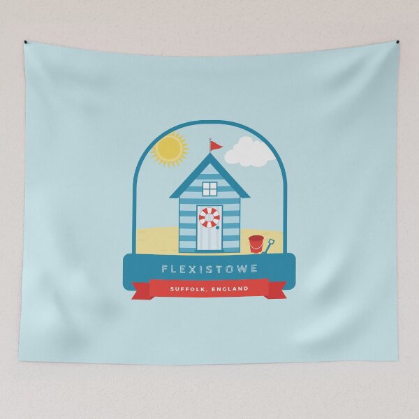Item preview, Blue Felixstowe Beach Hut designed and sold by StudioShine.