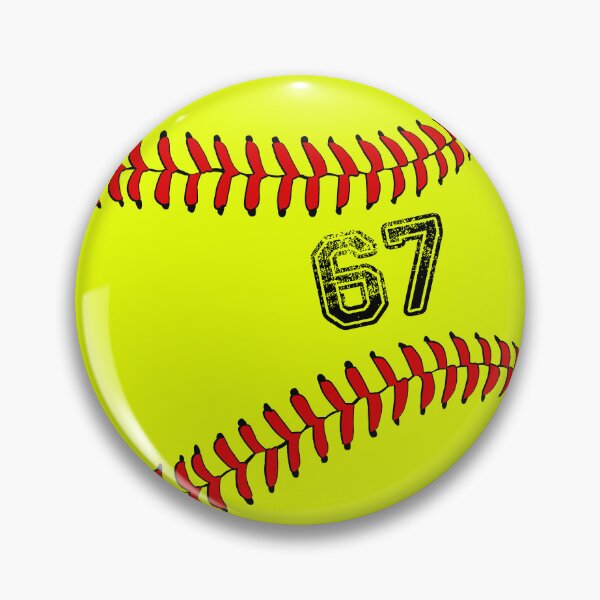 Item preview, Softball ball number 67, sixty seven designed and sold by TheCultStuff.