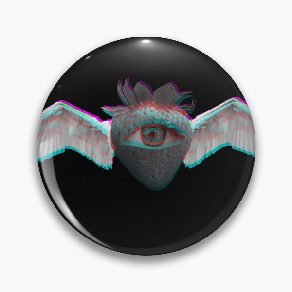 Item preview, Weirdcore Aesthetics Dreamcore Glitch Winged Strawberry  designed and sold by ghost888.