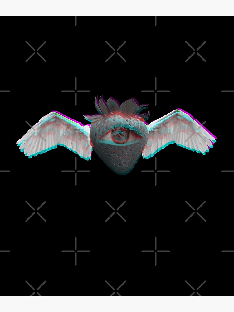 Dreamcore Eyes, Weirdcore Background - Houses with eyeballs with wings  flying
