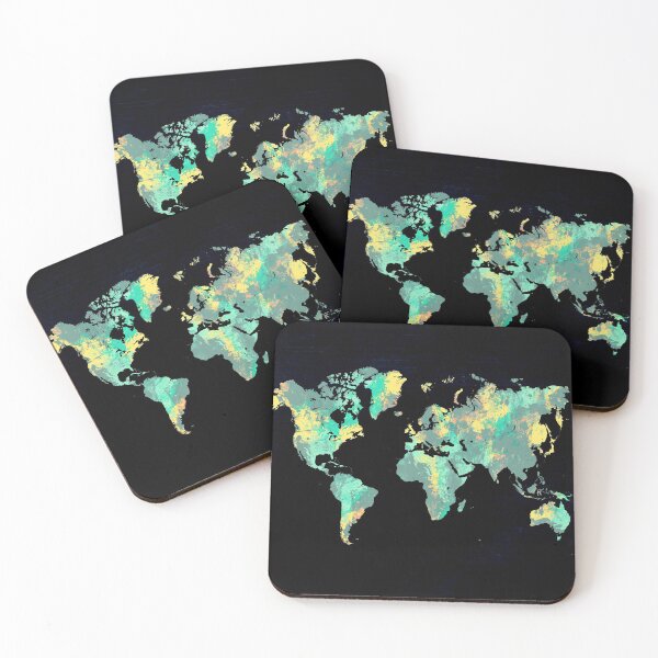 Item preview, world map 87 green blue #map #worldmap designed and sold by JBJart.