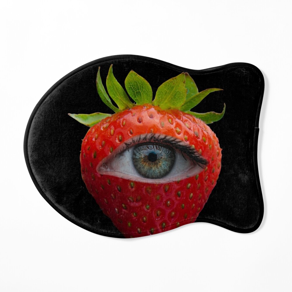 Weirdcore Aesthetics Dreamcore Glitch Eyed Strawberry | Art Board Print