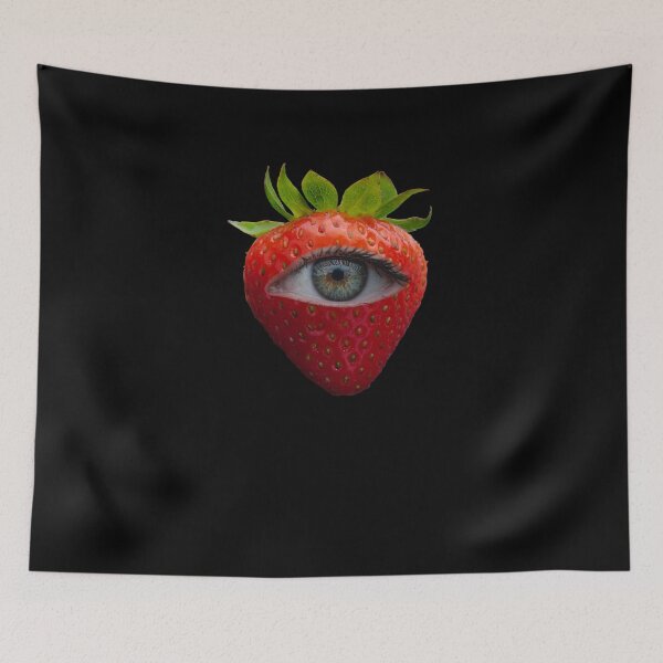 Item preview, Weirdcore Aesthetics Dreamcore Eyed Strawberry  designed and sold by ghost888.