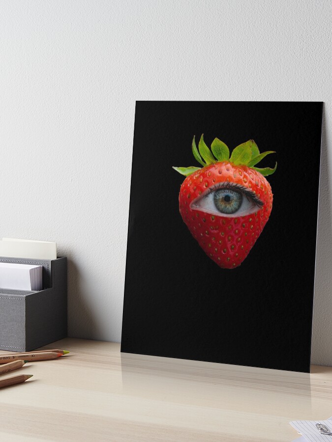 Weirdcore Aesthetics Dreamcore Pink Eyed Strawberry | Poster