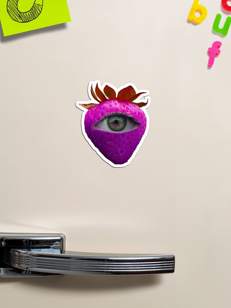 Weirdcore Aesthetics Dreamcore Pink Eyed Strawberry | Poster