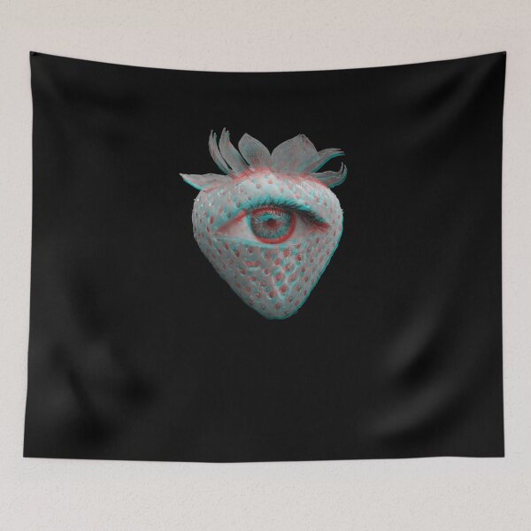 Item preview, Weirdcore Aesthetics Dreamcore Glitch Eyed Strawberry  designed and sold by ghost888.