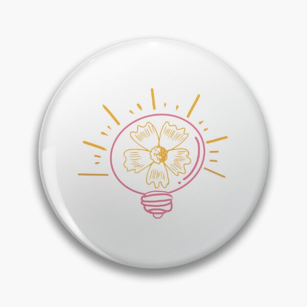 Item preview, Pink Light Bulb with Yellow Flowers designed and sold by Unaiza Khalid.