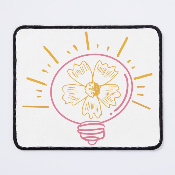 Item preview, Pink Light Bulb with Yellow Flowers designed and sold by Unaiza Khalid.