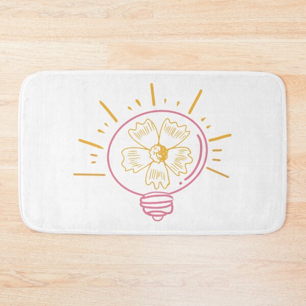 Item preview, Pink Light Bulb with Yellow Flowers designed and sold by Unaiza Khalid.