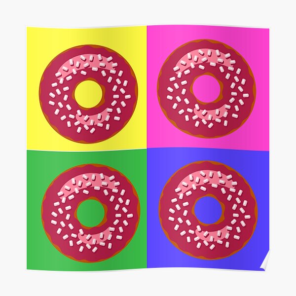 "Pop art in donuts " Poster for Sale by Simon0910 Redbubble