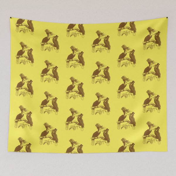 Item preview, Hornbill Wedding Couple (brown and yellow) designed and sold by Madame Memento.