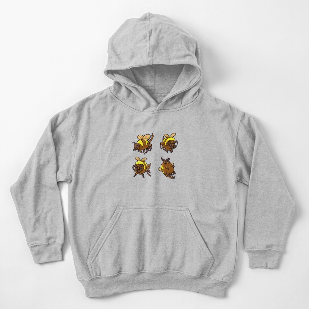 Robot Bee Sticker Pack Kids Pullover Hoodie