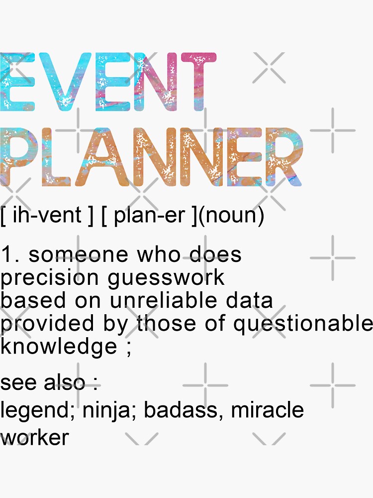 event-planner-definition-sticker-for-sale-by-blossomchic-redbubble