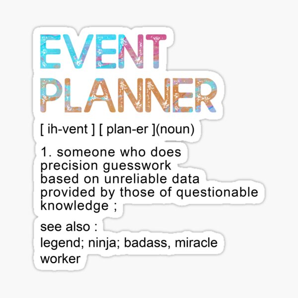 event-planner-definition-sticker-for-sale-by-blossomchic-redbubble