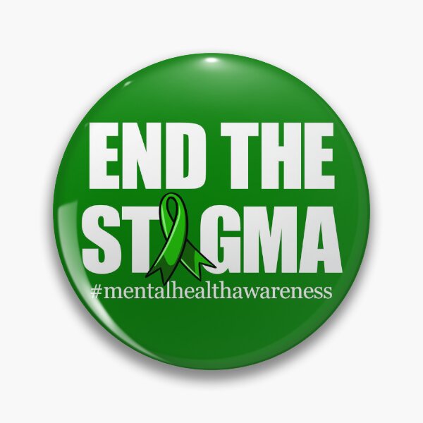 Item preview, End The Stigma Green Ribbon Mental Health Awareness Gear designed and sold by DynamicDesign.