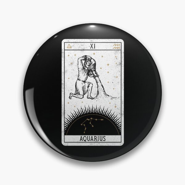 Item preview, Aquarius Distressed Goth Tarot Zodiac Sign designed and sold by Nemons.