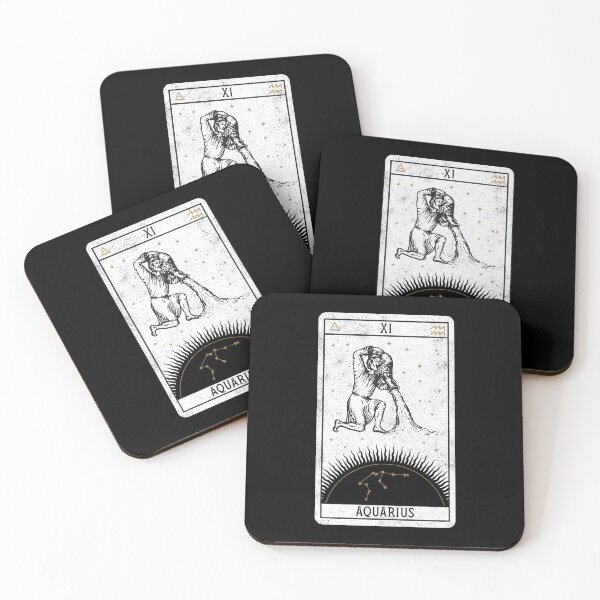 Item preview, Aquarius Distressed Goth Tarot Zodiac Sign designed and sold by Nemons.