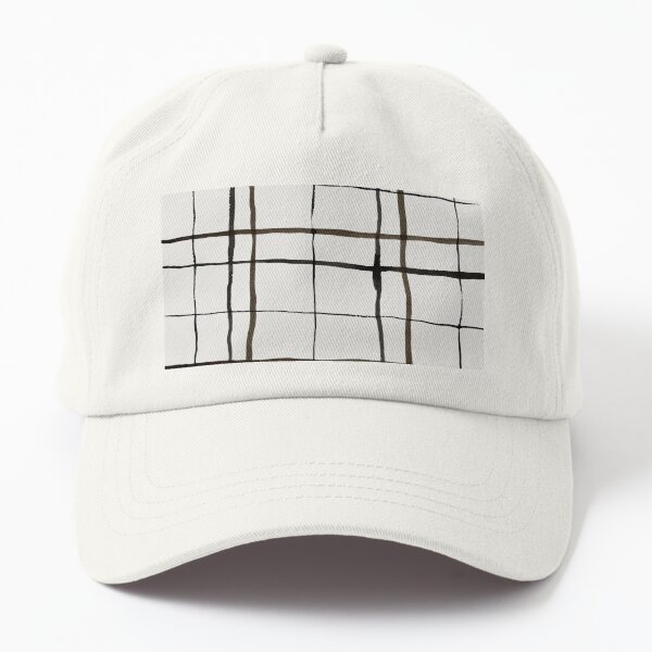Painted Watercolor Plaid Pattern in Neutral Dad Hat