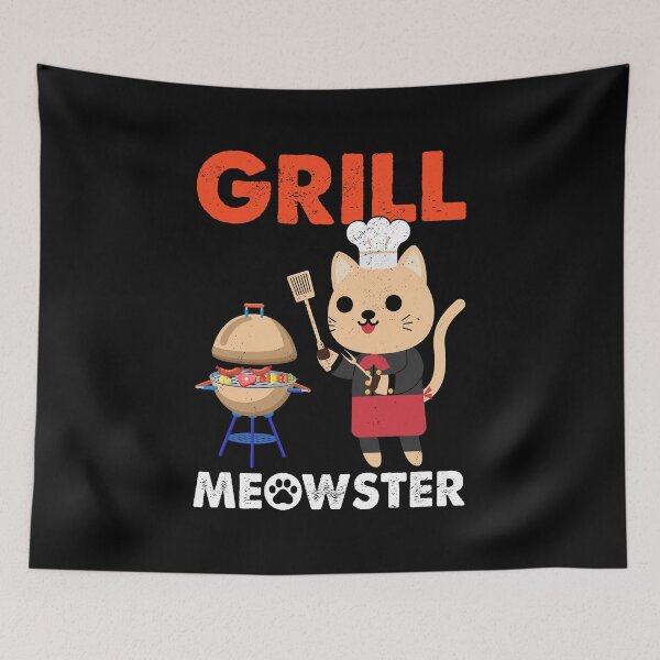 Item preview, Grillmeowster Funny Grillmaster Cat Lover Barbeque Grilling designed and sold by haselshirt.